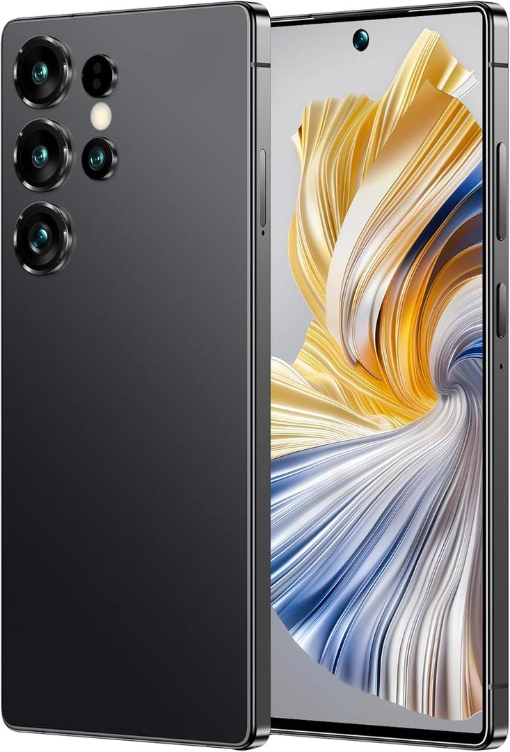 S17 Pro 5G Cell Phone, 8GB RAM+256G AI Smartphone Unlocked Android,7.3-inch FHD Display, 78MP+108MP Camera,Long-Lasting Battery Life, Dual Card Dual Standby/OTG/GPS/Facial Recognition (Black)