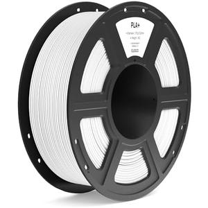 ELEGOO PLA+ Filament 1.75mm White 1KG, High Toughness PLA Plus 3D Printer Filament Dimensional Accuracy +/- 0.02mm, 1kg Spool(2.2lbs) Fits for Most FDM 3D Printers