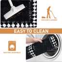 Black Bathroom Rugs 18x24, Non Slip Washable Bath Mats,Super Soft Microfiber Bathroom Mats, Plush Fluffy Absorbent Bath Rugs for Sink Tub Basin Shower Floor