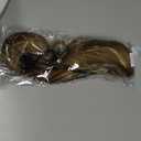 14 Inch Ponytail Extension - Wavy Pony Tails Hair Extensions, Claw Clip Ponytail Extension, Synthetic Hair Extensions Ponytail, Clip on Ponytails for Women (Light Brown With Beige Highlights)