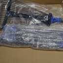 Adjustable Metal Leaf Rake Long Handle, Garden Rakes for Lawns Heavy Duty Leaves with Expandable Head 8-17", Yard Women Kids Rake for Gardening RV Camping