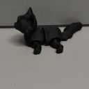 3D Printed Cat,3D Printed Animals Fidget Toys Decor for Stress Relief,Desktop Decoration,Easter Basket Stuffers,Gift for Kids (Black)