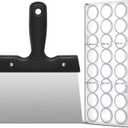 Baderke Polycarbonate Chocolate Molds with Chocolate Scraper Mould Bullet Clear Hard Plastic for Smoothing Cheese, Cream, Cake Scraper