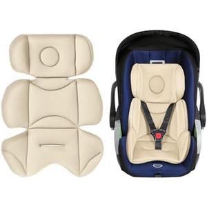 DUSHARKFUN Infant Car Seat Insert – Breathable Head Support for Newborn to Toddler 0-3 Years, Soft Non-Sticky Baby Car Seat Cushion, Universal Carseat Insert Support for Stroller, Swing & Carrier