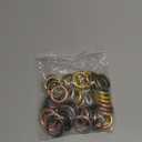 50Pcs Zinc Alloy Spring Round Carabiner Snap Clip Keychain Key Ring Clips for Key Chains, Bag, Purse, Handbag and Craft DIY Accessories (5 Colors)