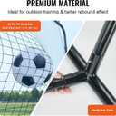 VEVOR Soccer Rebound Trainer, Iron Soccer Training Equipment, Sports Football Rebounder Wall, Double-Sided Rebounding Net, Easy Assembly, Perfect for Backyard Practicing, Solo Training, Passing