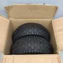 AR-PRO (2 Pack) 13 x 5.00-6" Tire and Wheel, Universal Tubeless Lawn Mower Tires with Rim, 3" Centered Hub and 3/4" Bushings - Fit for Most Riding Mower, Garden Lawn Tractor (Silver Rims)