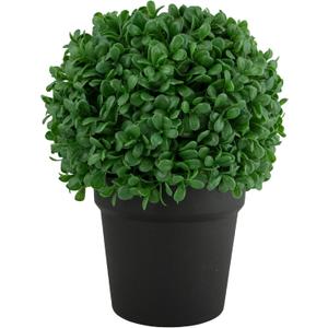 Northlight Artificial Boxwood Ball Topiary in Round Pot Unlit, 9.5", Green