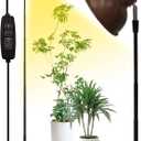 Yadoker Plant Grow Light for Indoor Plant, Walnut Wood Grain LED Grow Light,Elevating Plant Lamp,Height Adjustable,Automatic Timer with 8/12/18Hours,10-Level Brightness,Ideal for Large Plant Grow