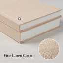 Pssoss Photo Album 5x7 with Writing Space Linen Cover 5x7 Photo Album Book Holds 30 Photos Ideal for Wedding Theme-Album and Baby Photo Albums (Beige,30 Pockets)