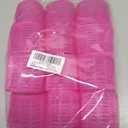 Jumbo Hair Rollers Set - 24 Pieces with 12 Large Rollers and 12 Clips for Voluminous Long Thick Hair (Hot Pink)