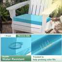 Outdoor Chair Cushions Set of 6: Waterproof & Fade Resistant Seat Cushion for Patio Furniture - 18.5 x 16 x 2 Inch Chair Pads with Ties and Hidden Zipper - Patio Chair Cushion Replacement, Teal