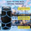 DEDC Snow Chains for SUV Tire Chains Compatible with Tesla Model Y Cars 1 Min Quick Fit Easy Chainsaw Reusable Universal Emergency Traction Chain Tire Width 235 245 255 265 275 - Set of 2 MS1521