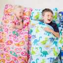 Wildkin Kids Original Nap Mat Cozy Kids Sleep Mat with Pillow, ideal for School & Travel