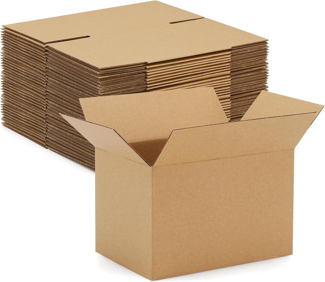 Eupako 6x4x4-Small-Shipping-Boxes-30-Pack-Brown-Corrugated-Box-Mailers, Cardboard Boxes for Packaging Small Business, Mailing
