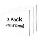 HUAZI 3PACK Plexiglass Sheet 1/8'' Thick 2436inches Clear Acrylic Sheets Plastic Panel for DIY Projects, Art, Display Use