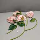 BLEUM CADE 4 Pcs Pink Hydrangea Artificial Flowers with Realistic Stems, 18In Large Fake Pink Flowers, Faux Flower for Home Party Decor Outdoor Wedding Bouquets Table Centerpieces Decoration