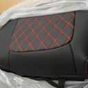 Custom Fit Sienna Seat Covers for 2021-2026 Toyota Sienna 7-Passenger XLE XSE Woodland Limited Platinum [Ottoman Not Covered], Waterproof Faux Leather Full Set Airbag Compatible (Black+Red)