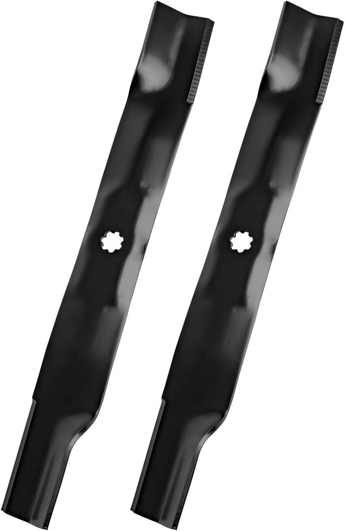 AM141034 High Lift Blades for 42" Deck, AM137327 Mower Blades Compatible with John Dee-re D105 D125 D130 E100 E110 E130 LT150 LA135 Z225, Replaces AM137328, AM141032, M154061, M154062, 2 Pack