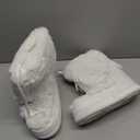 Faux Fur Boots for Women - Fuzzy Fluffy Furry Water Resistant Snow Boots for Women - Anti-Slip with Cotton Sponge Size 10