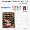 Aihonmin Paint by Numbers Kits 16x20 inch Canvas Closed-Eye Woman DIY Digital Oil on Canvas Flower Painting for Adults and Beginner with Brushes and Acrylic Pigment Modern for Home Decor (Frameless) (Abstract Woman-06)