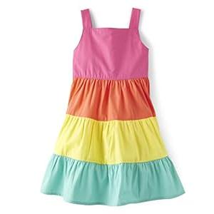 Gymboree Girls and Toddler Sleeveless Playwear Dress, Iced Berry, 7 US