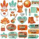 The Life of a Birthday Girl Photo Booth Props 30pcs Showgirl Party Supplies Signs for Era Birthday Party Centerpieces 20s 80s 90s Party Decorations for Women Y2K Bachelorette Selfie Station