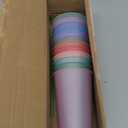 Color Changing Cups with Lids and Straws 12pcs, 24Oz - Reusable Cups with Lids in 12 Multicolors - Perfect for Cold Coffee, Smoothie etc.