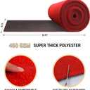Extra Thick Red Carpet Runner for Party Felt Non-Slip Rubber Backed Aisle Runway Rug for Step, Proposal & Wedding Decorations, Hollywood Oscars RunwayReusable (Red, 3 X 10 FT)