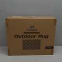 Favoyard Outdoor Rug 5x8 ft Waterproof Reversible Patio Plastic Straw Rugs for Decor Clearance Outside Large RV Camping Area Carpet Mat for Porch Deck Balcony Pool Backyard Picnic Beach Camper Door (Black & Beige)