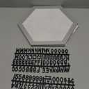 Melannco Felt Letter Board, Hexagonal, with Letters & Numbers, for Announcements, White & Silver
