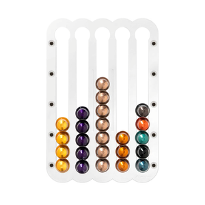 Demi's Home Magnetic Coffee Pod Holder for Nespresso Original Capsules - Suitable to be Mounted on the Fridge (Transparent)