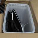 IRIS USA Dog Food Storage Container, 2 Pack, Up to 30 lbs Each, Airtight Seal for Freshness, Wheels for Rolling, Easy One Hand Opening, Made in USA, BPA Free, Clear/Black