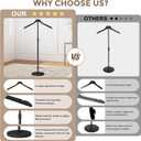 OLV Mannequin Torso, Adjustable Shirt Display Stand 30 to 41 Inches Height, Stable Dress Form Clothing Display Stand for Vendor, Portable Garment Rack for Cap and Gown, Black