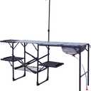 GCI OUTDOOR Master Cook Station | Portable Folding Kitchen Table with Soft Shell Sink, Heat Resistant Tabletop & Telescoping Lanter Pole, Perfect for Camping Trips, 56.3" X 21.7" X 32.3"