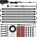 Litever LED Safe Lighting Kit. Door Control Activated. 6 pcs Slim 12 inch Light Bars. Linkable Extendable Plug-in for Gun Safe, Closet, Showcase, in-Cabinet Under Counter Pantry. Daylight 5000K