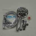 6-Setting Shower Head with Handheld, JDO High Pressure Hand held Shower Head, 4.7 Inch Chrome Detachable Showerhead Set with 59 Inch Stainless Steel Hose and Adjustable Showerhead Holder