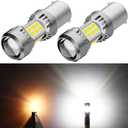PHINLION 3200 Lumens Super Bright 1156 1141 3497 P21W 7506 LED Reverse Light Bulbs with Projector for Car Truck RV Backup Lights, 6000K Xenon White