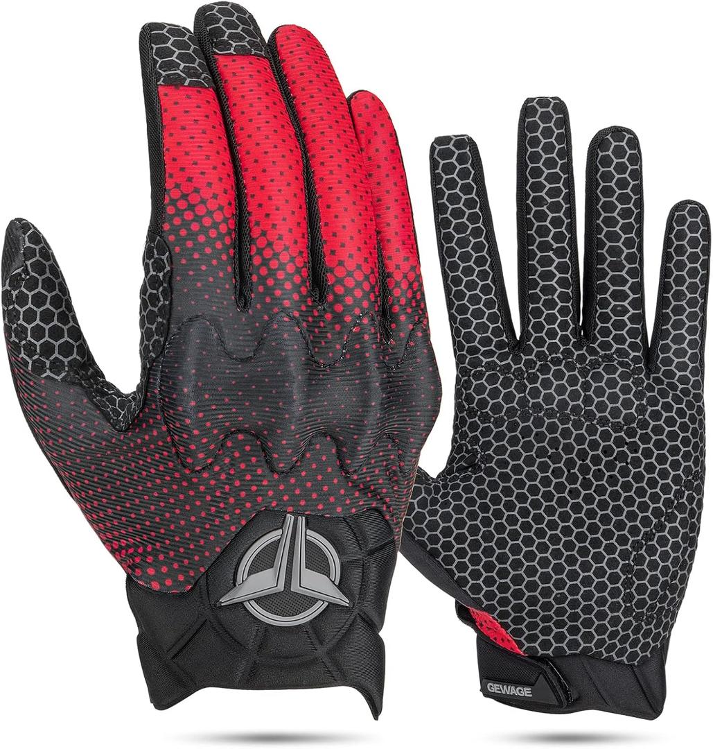 Cycling Gloves for Men/Women- Touch Screen Biking Gloves - Road Mountain Bike Bicycle Motorcycle Gloves for Fitness Cycling Training Outdoor Sports (Small, Black Red)