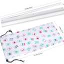 Mahjong Racks with Pushers, White Wooden American Mahjong Tile Pushers and Racks Set of 4, with White Printed Mahjong Racks Drawstring Bag, Mahjong Accessories (19.68 Inches), 19.68 x 2.55 x 1.06 inches