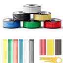 18 Gauge Wire 98ft,Stranded Silicone Electrical Wire Spool 18 AWG,16.4ft/5m 6 Colors,Flexible Tinned Copper Hook up Wire Kit for LED,RC Models,DIY Projects,Electrical Wiring,Automotive,200C