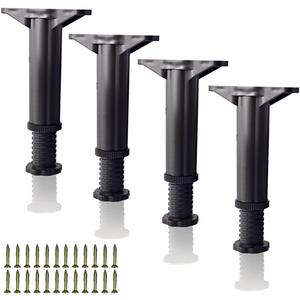 Adjustable Bed Support Legs Bed Frame Center Support Leg for Bed Frame,Cabinet and Wooden Furniture 4PCS (5.90" ~10.63")