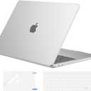 EooCoo Case Compatible with MacBook Pro 13 inch M2 2024 2023 2022-2016 Release M1 A2338 A2289 A2251 A2159 A1989 A1706 A1708 Protective Hard Case with Keyboard Cover, Screen Protector, Matte Clear