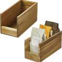 iDesign Acacia Wood Open-Front Pantry Bin for Kitchen Organization - Set of 2 - Natural