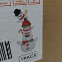 8FT H Cute Christmas Inflatable Stacked Snowmen with Build-in LED Lights, White