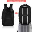 Asenlin 40L Travel Backpack for Women Men,Flight Approved Carry On Backpack with 17 Inch Laptop Compartment,Water Resistant Computer Backpack for College Weekender Overnight Daypack,Black