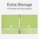 Cardinal 3 Ring Binders, Binders for School and Office, Durable 1 Inch, Round Rings, Holds 225 Sheets, ClearVue Presentation View, Non-Stick, Two-Tone Pastel Interiors, 4 Pack (1002479)