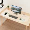 YSAGi Clear Desk mat,Non-Slip PVC Clear Desk Pad for Keyboard & Mouse,Large Mouse Pad,Heat Resistant & Waterproof Desk Protector Mat,Frosted Transparent Desk Writing Mat for Office & Home(47x15.7inch)