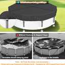 SAFANA 12 Pack Hook and Loop Fasteners for Pool Cover with Pull Rings or Holes On Edge, 2 Pack Elastic Rope Hook for 12FT Framed Prism Pool, Windproof Fixed Accessory, Cable Wires Strap Organize