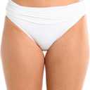 Island Goddess Triangle Hipster Swimsuit Bottom (8, White)